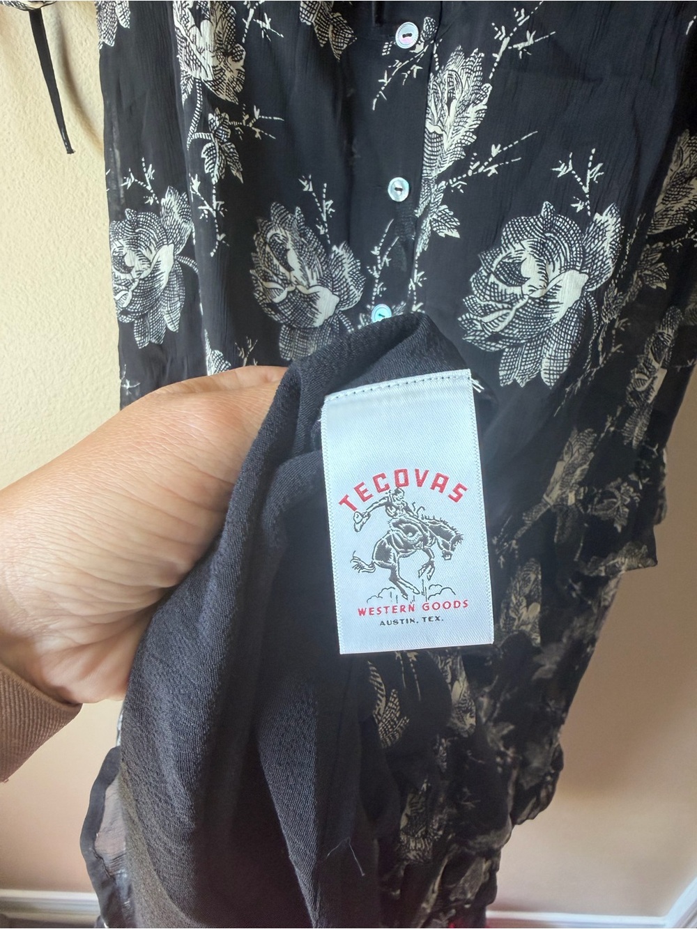 Tecovas Women's Elbow-Length Maxi Dress - Picture 9 of 11